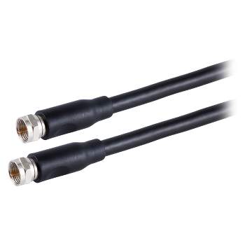 Câble coaxial RG6 de haute qualité RCA, gris, type F mâle à mâle, 25 pi  CDH25QCF