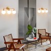 POWLIG 22.44" Gold 3-Light Dimmable Vanity Light – Modern Bathroom Fixture with 5.9" Opal Glass Globes - 4 of 4