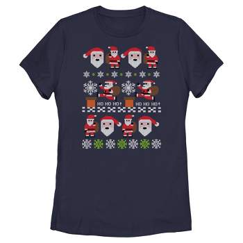 Women's Lost Gods Santa Claus Ugly Christmas Sweater T-Shirt