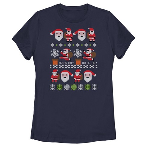 Women's Lost Gods Santa Claus Ugly Christmas Sweater T-shirt : Target