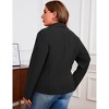 Plus Size Dressy Blazer Collarless Open Front Blazer Lightweight Suit Jackets Slightly Cinched Waist Peplum Blazer Business Casual Outfits - 2 of 4