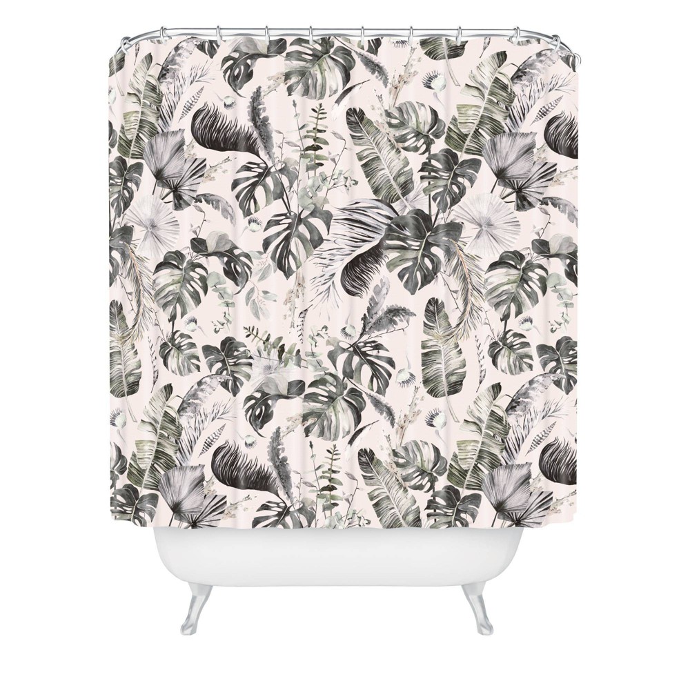 Photos - Shower Curtain Marta Barragan Camarasa Wild Farah  Gray - Deny Designs