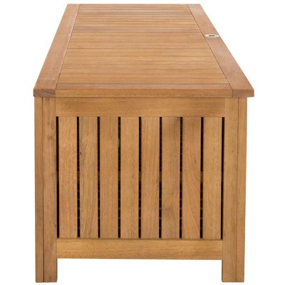 Abri Natural Teak Eucalyptus 47.6 Inch Outdoor Deck Box