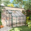 Outsunny Walk-In Garden Greenhouse Aluminum Polycarbonate with Roof Vent for Plants Herbs Vegetables - 3 of 4