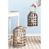 Dexmalle Wooden Decorative Lantern with Handle,Suit Garden/Wedding,Silver - 3 of 4