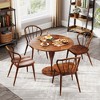 Costway Wooden Dining Chair Set of 2/4 with High Spindle Back Rubber Wood Legs Wide Seat - 4 of 4