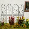 Lirago Black, 86.61"H * 19.68"W * 0.51"D, 4 pieces, Weatherproof Multi-functional Outdoor Screen - Laser-Cut Galvanized Steel Panel - 2 of 4