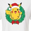 Women's - Pokémon - Pikachu Lights Wreath Cropped Graphic T-Shirt - 2 of 4