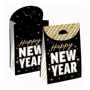 Big Dot of Happiness Hello New Year - NYE Gift Favor Bags - Party Goodie Boxes - Set of 12 - 1 of 4