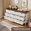Fluted Dresser with 9 Deep Drawers, 60.6" Wide Modern Chest of Drawer with Faux Marble Top, Wooden Dresser TV Stand - 4 of 4