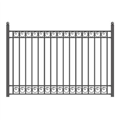 ALEKO Dublin Style DIY Iron Wrought Steel Fence 5.5 X 5 Feet High Quality Ornamental Fence