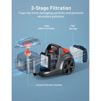 Aspiron 1200w Lightweight Bagless Vacuum Cleaner Ca006 3.7qt Capacity