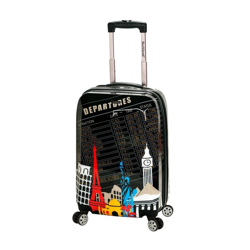 Rockland Vegas Polycarbonate Hardside Carry On Spinner Suitcase Departure - Black, 3 of 7