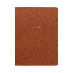 Vegan Leather Journal Terra Cotta Thoughts - DesignWorks Ink: Lined Notebook for Teens & All Ages, 6x8", 192 Pages - 1 of 4