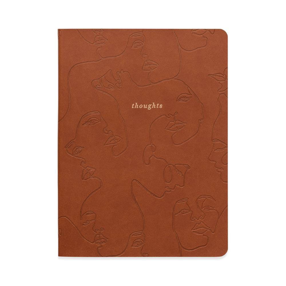Photos - Notebook Vegan Leather Journal Terra Cotta Thoughts - DesignWorks Ink