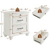 AMERLIFE Solid Wood Nightstand with Fully Assembled - 2 of 4