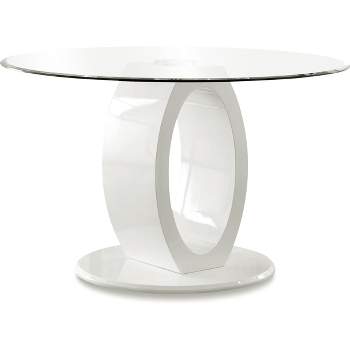 Spearelton Oval Pedestal round Dining Table - HOMES: Inside + Out
