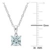EVERLY JEWELRY | Sterling Silver Pendant with Gemstone and Created Gemstone – Multiple Stone Options - 3 of 4