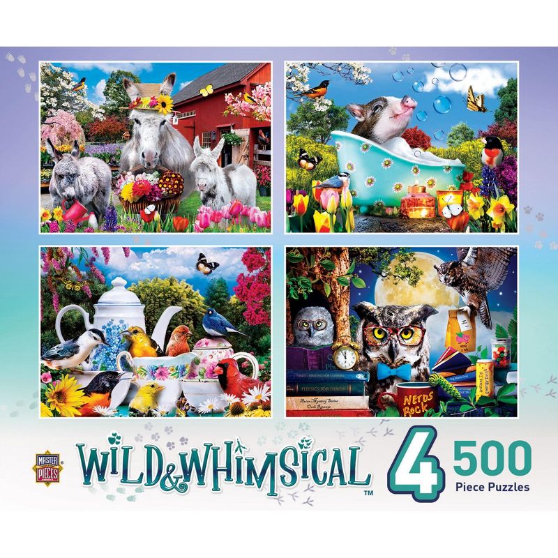 MasterPieces 500 Piece Jigsaw Puzzle - Wild & Whimsical 4-pack - 14"x19", 2 of 8