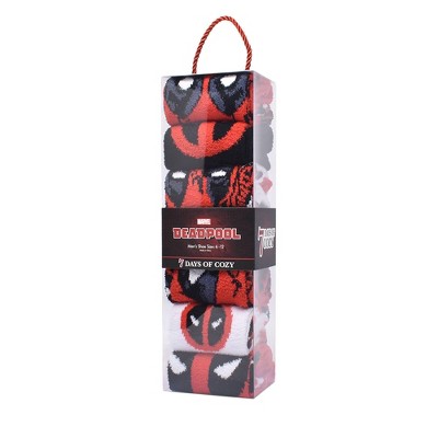 Men's Deadpool 7 Days of Cozy Crew Socks - 6-12