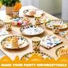 Joyfy 145Pcs Construction Kids Birthday Party Supplies with Truck Banner 24 Serves Disposable Tableware Set, Party Decoration for Boys 6 7 8 Years - 4 of 4