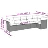 vidaXL Garden Sofa Set Beige Poly Rattan Large UV-resistant materials - Black and Cream Without Table - 3 of 4