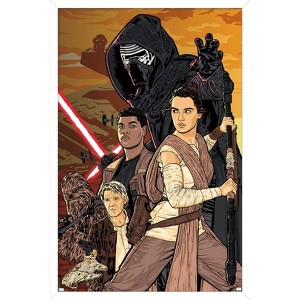 Trends International Star Wars: The Force Awakens By Leke Fonge Framed Wall Poster Prints - 1 of 4