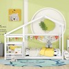 CAVINAS Full Size Wood Montessori Bed,Modern Integral Constructed Floor Bed with Super High Security Barrier and Door,Toddler Bed for Bedroom - 2 of 4