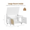 FURNIinspire Pet Crates and Houses, Hidden Cat Crates with Storage Removable Scratcher, Modern Pet Crates for Home, White, 31.5"*19.7"*19.7" - 4 of 4