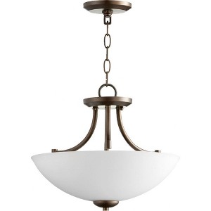 Quorum Lighting Barkley 3-Light Pendant, Oiled Bronze, 15W, 12H - 1 of 1
