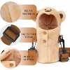 BABYYER Plush Water Bottle Carrier with Strap Compatible with Thermos FUNTAINER Steel/Tritan 12oz/16oz, Warm Waterbottle Sling Bag Holder - 3 of 4