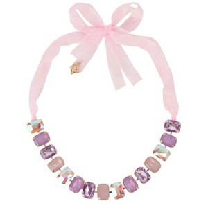 Girls 1pk Stone and Ribbon Necklace Pink - FAOabulous by FAO Schwarz - 1 of 2