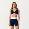 Anna-Kaci Active Women's V-Neck Cross Front Colorblock Sports Bra with Wide Straps and Supportive Elastic Band - 2 of 4