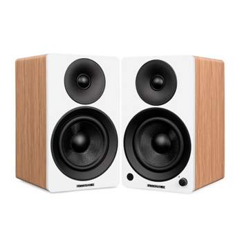 Fluance Ai61 Powered 2-Way 2.0 Stereo Bookshelf Speakers with 6.5" Drivers, 120W Amp for Turntable, TV, PC, Bluetooth