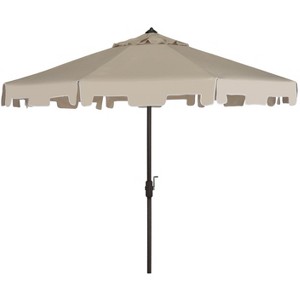 UV Resistant Zimmerman 9 Ft Crank Market Push Button Tilt Umbrella With Flap - PAT8000 - Safavieh - 1 of 4