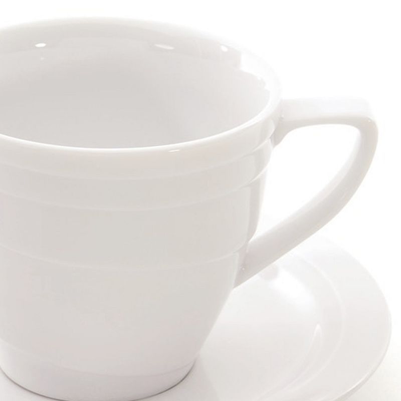 BergHOFF Essentials Porcelain Espresso Cups and Saucers Set, White, 3 of 6