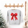 The Juniper Shop Coquette Christmas Snowflake Bow Youth Ultra-Soft Graphic Sweatshirt - 2 of 3