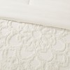 Vynxaria Tufted Cotton Chenille Medallion Comforter Set - Grey King/Cal King, Shabby Chic Style - 4 of 4