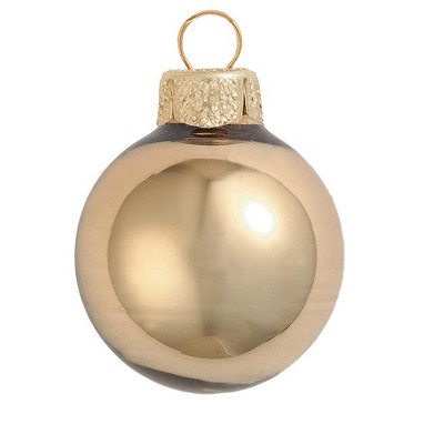 Northlight 2ct Shiny Glass Ball Christmas Ornament Set 6" - Gold