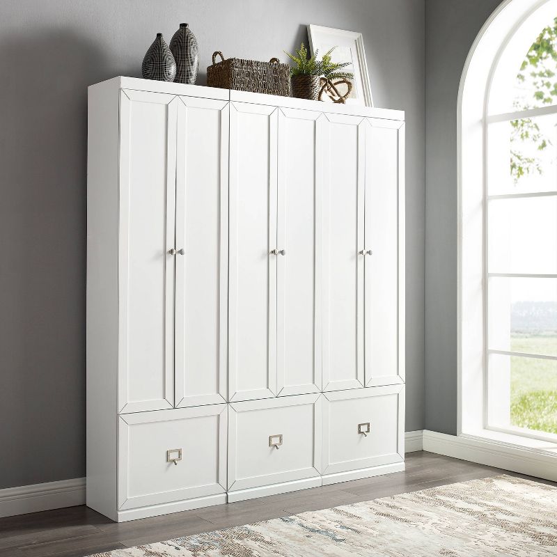 3pc Harper Entryway Pantry Closets White - Crosley, 3 of 14