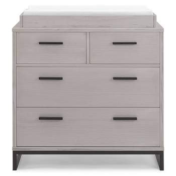 Simmons Kids' Foundry 4 Drawer Dresser with Changing Top - Rustic Mist/Matte Black