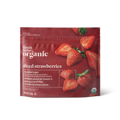 Organic Frozen Sliced Strawberries - 10oz - Good &#38; Gather&#8482;