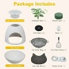 LunaLulinlk White upgraded version artificial plant cat litter box with deodorizing scoop - 2 of 4