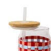 16 fl oz Novelty Glass Drinkware Gingham - Bullseye's Playground™ - 3 of 3