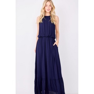 WEST K Women's Alazne Gauze Halter Maxi Dress - 1 of 4
