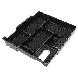 Unique Bargains Car Center Console Organizer Armrest Storage Box for Toyota Tundra 14-19 14.17"Black - 1 of 4