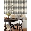 RoomMates Handloom Magnolia Home Wallpaper Black: Self-Adhesive, Removable & Repositionable, Modern Stripe Design - 2 of 4