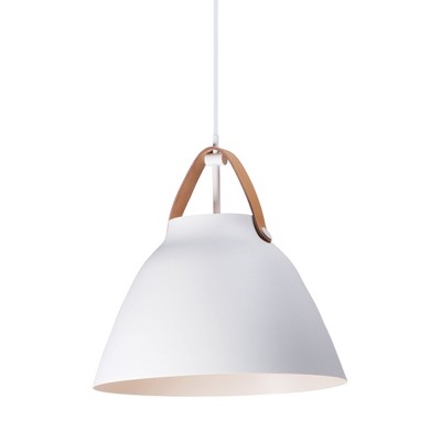 Maxim Lighting Nordic 1 - Light Pendant in  Tan Leather/White