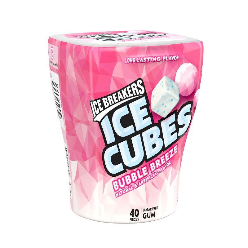 Ice Breakers Ice Cubes Bubble Breeze Sugar Free Gum - 40ct, 1 of 4