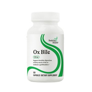Seeking Health Ox Bile Support healthy digestion of fatty meals with or without Gall Bladder (120 Capsules) - 1 of 4